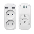 1Pcs European Plug Conversion Plug Multifunctional Socket Portable Dual Usb Port German French Russian Universal Socket
