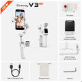 Hohem Isteady V3 Ultra Gimbal,Detachable Touchscreen Remote,Advanced AI Tracking with Any App,360° Infinite Pan Tracking,Select People&Obeject on Touchscreen to Track,3-Color Fill Light,3-Axis Stabilization, Compatible with Most Iphone&Android Series