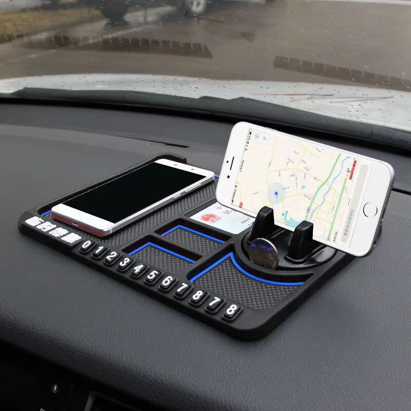 Silicone Car Anti-Slip Mat Auto Phone Holder Non Slip Sticky anti Slide Dash Phone Mount Parking Number Card Car Pad Mat Gadgets