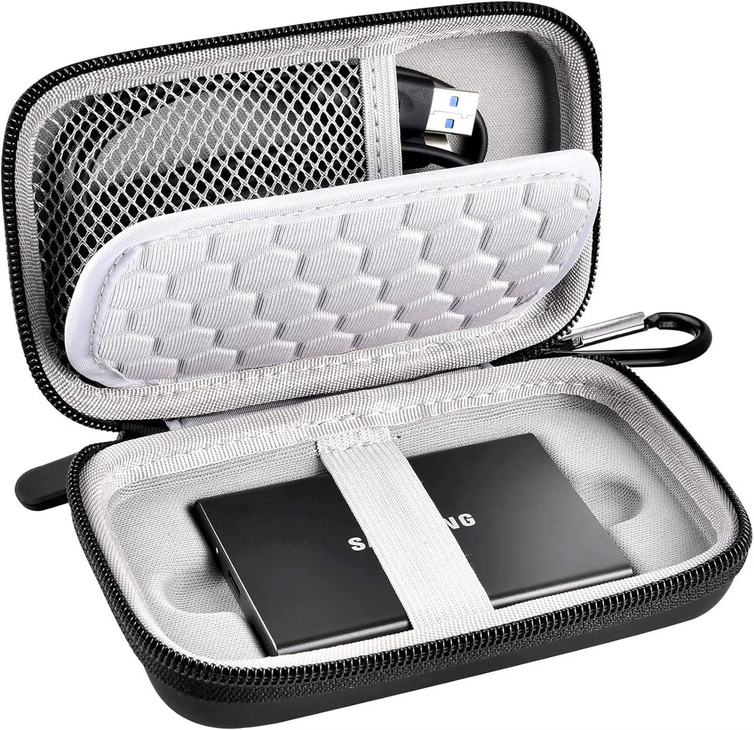 Case Compatible with Samsung T7/ T7 Touch Portable SSD 1TB 2TB 500GB USB 3.2 External Solid State Drive, Travel Carrying Case