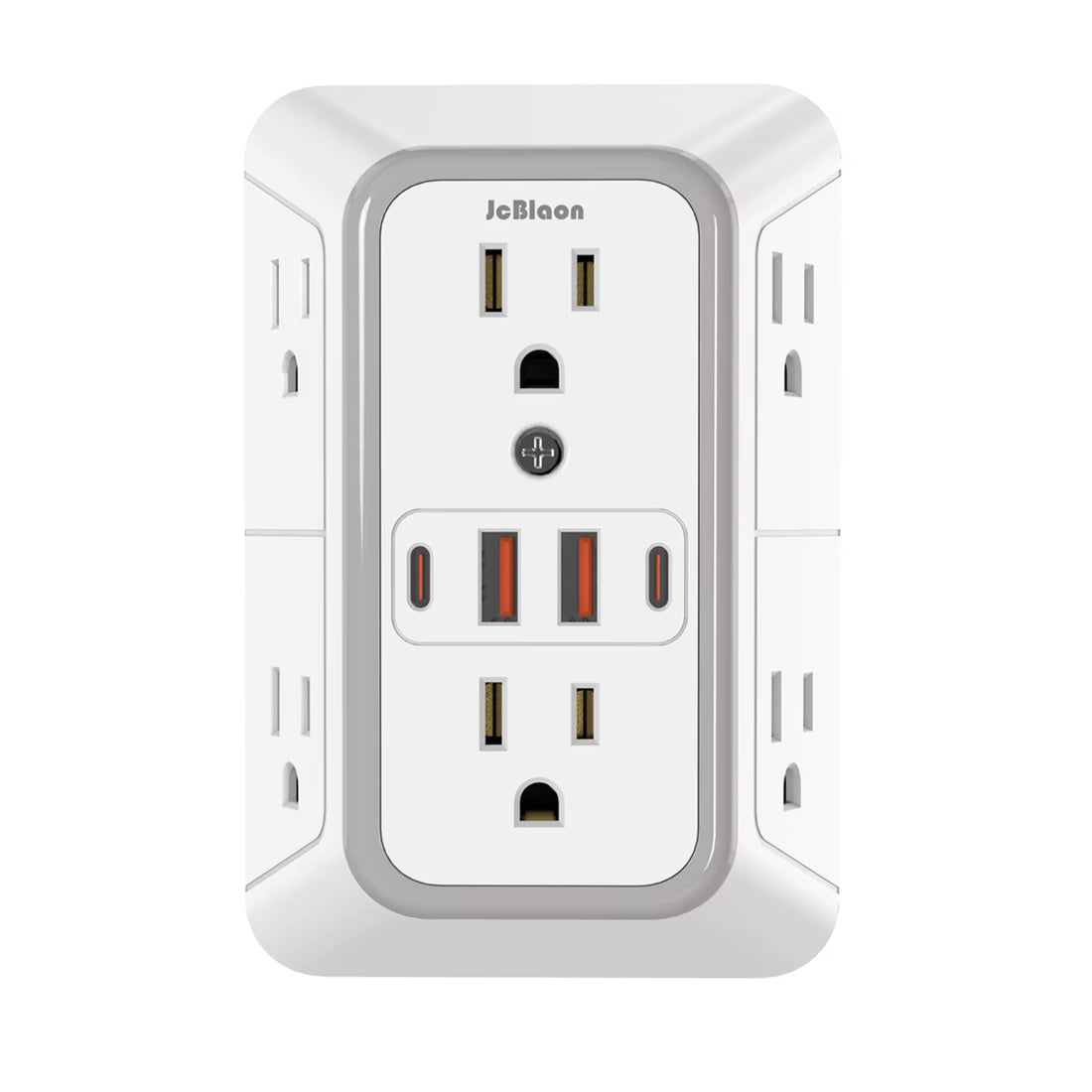 US Plug Power Strip with 6 AC Outlets 4 USB Port(2 Type C), Multi Socket Wall Socket Universal Network Filter Fast Charging