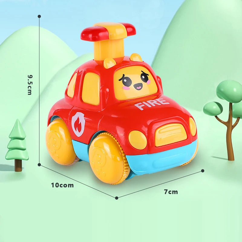 Kids Toys Cars Cartoon Press Inertia Car Toy Fire Engine Ambulance Cars Models Montessori Baby Toys for Boys Girls 1 to 3 Years