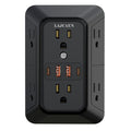 Wall Charger, Surge Protector, 6 Outlet Extender with 4 USB Charging Ports 3-Sided 1050J Power Strip Multi Plug Adapter Spaced for Home Travel Office