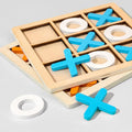 Board Game Toy Leisure Parent-Child Interaction Game Noughts and Crosses Game Wooden Board Puzzle Game Educational Toy