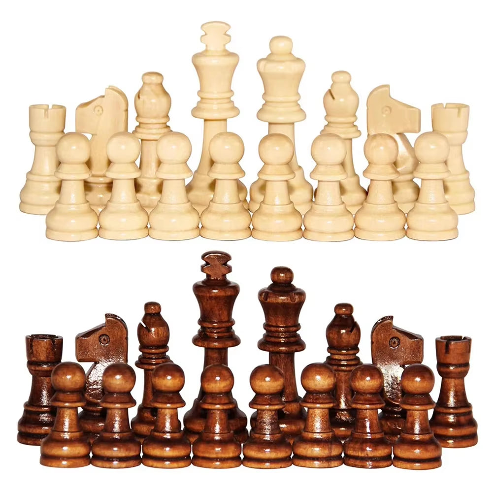 3 in 1 Chess Backgammon Checkers Set Wooden Portable Chess Board Entertainment Puzzle Game Toys for Children Adult Beginner