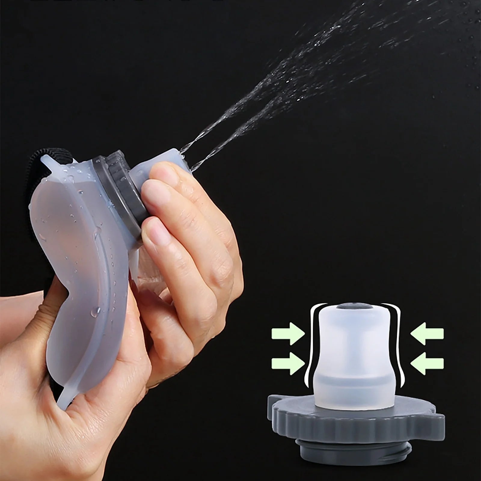 Wrist Water Bottle, Wearable Handsfree Silicone 7 Oz Running Water Bottle, Sports Portable Fitness Cycling Marathon Rock Climbing Cycling Sports Cup