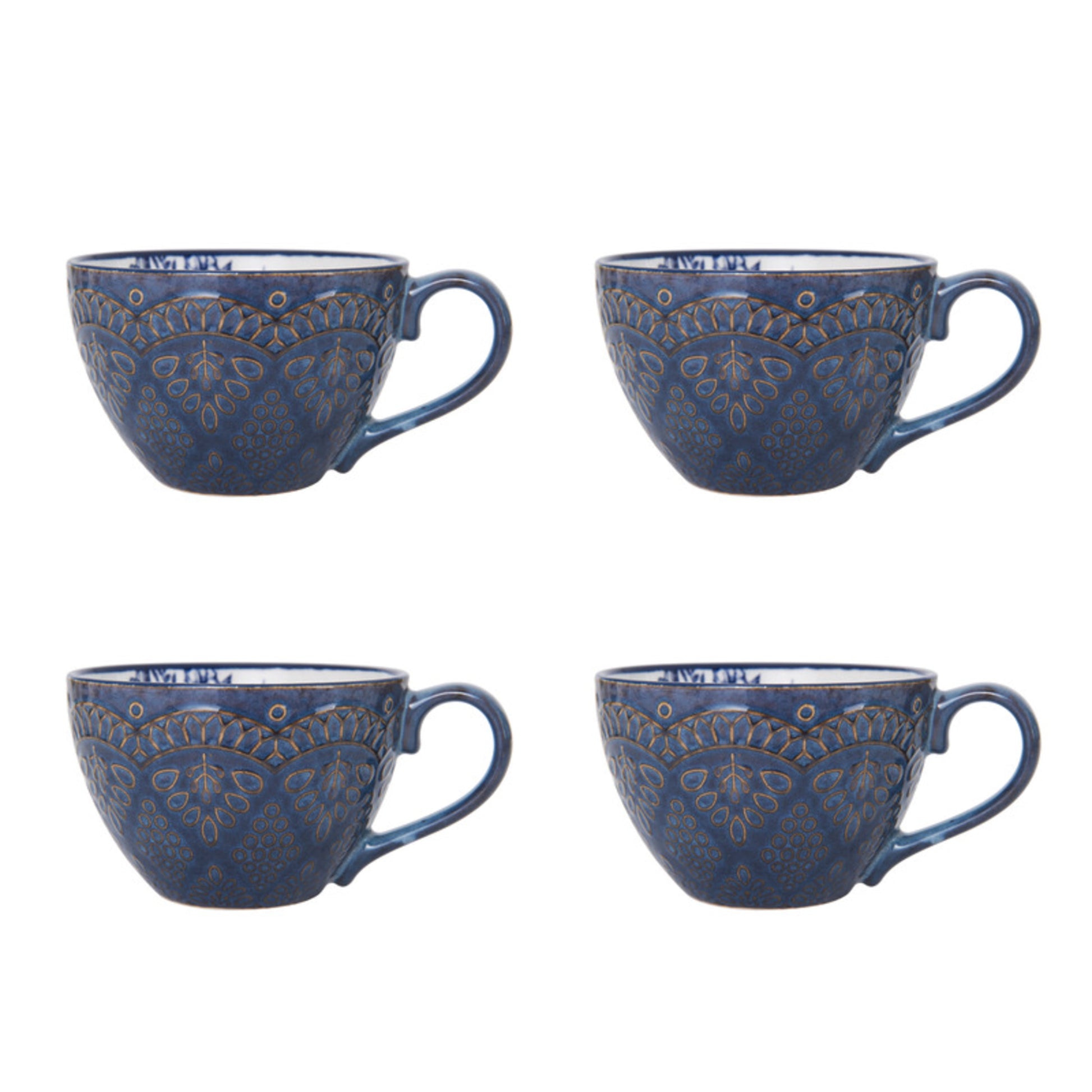 Gabriela Blue Stoneware 16-Piece Dinnerware Set