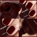Dark Red Matte Nail Polish - Quick Dry Frosted Cherry Red Gel Nail Polish, Velvet Finish, Cruelty Free