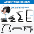 Adjustable Laptop Stand with Built-In Cooling Fans and Mouse Pad Tray | Portable and Lightweight