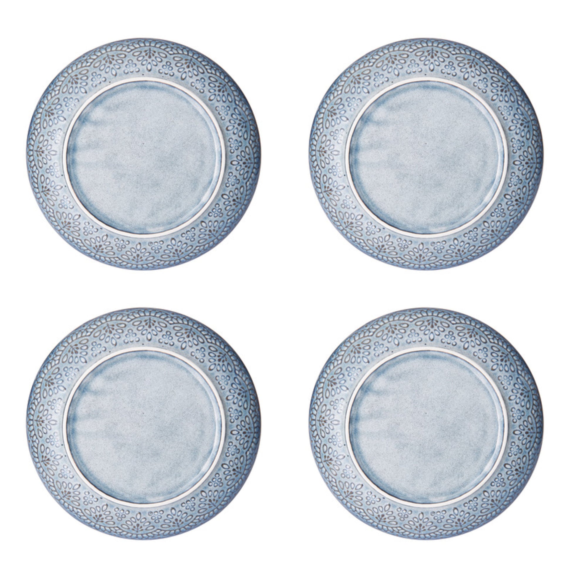 Gabriela Blue Stoneware 16-Piece Dinnerware Set