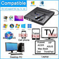 4In2 USB3.0 Type C External CD DVD RW VCD Optical Drive with SD Card Reader DVD Burner CD Writer Super Drive for Laptop Notebook