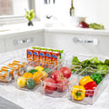 Refrigerator Organizer Bins, 8Pcs Clear Bins, Pantry Kitchen Organization and Storage, 12.5