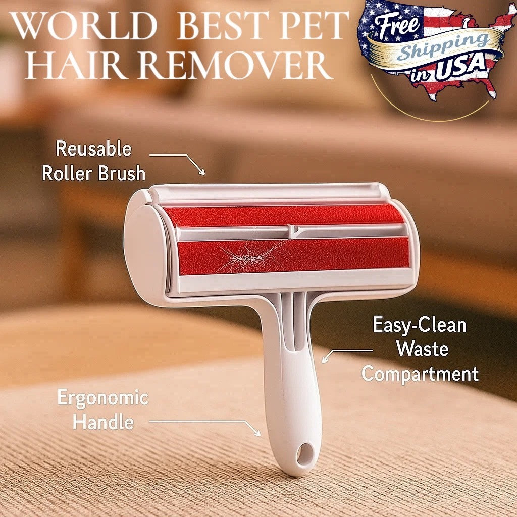 Pet Hair Remover Lint Roller for Dog Cat Fur – Eco-Friendly Reusable (Pack of 2)
