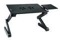 Adjustable Laptop Stand with Built-In Cooling Fans and Mouse Pad Tray | Portable and Lightweight