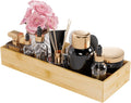 Bathroom Vanity Tray Organizer Bamboo, Small Wood Tray for Counter Kicthen Drawer, Rectangular Toilet Paper Storage Basket Box, Guest Sink Tray Decor, Bathroom Accessories 15