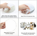34PCS round Silver Acrylic Mirror Wall Stickers,Removable DIY Self-Adhesive Mirror Decals for Home Decorations