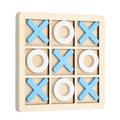 Board Game Toy Leisure Parent-Child Interaction Game Noughts and Crosses Game Wooden Board Puzzle Game Educational Toy