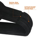Velvet Flocked Hangers 100 Pack Non Slip Black Clothes Suit Hangers Hook Swivel 360 Ultra Thin(100Pcs, Black, Velvet)