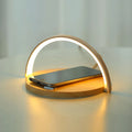 Qi Wireless Charger LED Table Lamp DC5V 10W USB Charging LED Desk Lamp Light Adjustment Table Bedside Lamp with Phone Holder