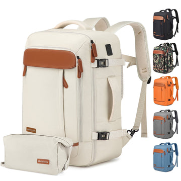 2PCS Travel Backpack Luggage Waterproof Airline Aprroved Carry-On with Toiletry Bag USB Port Comfortable