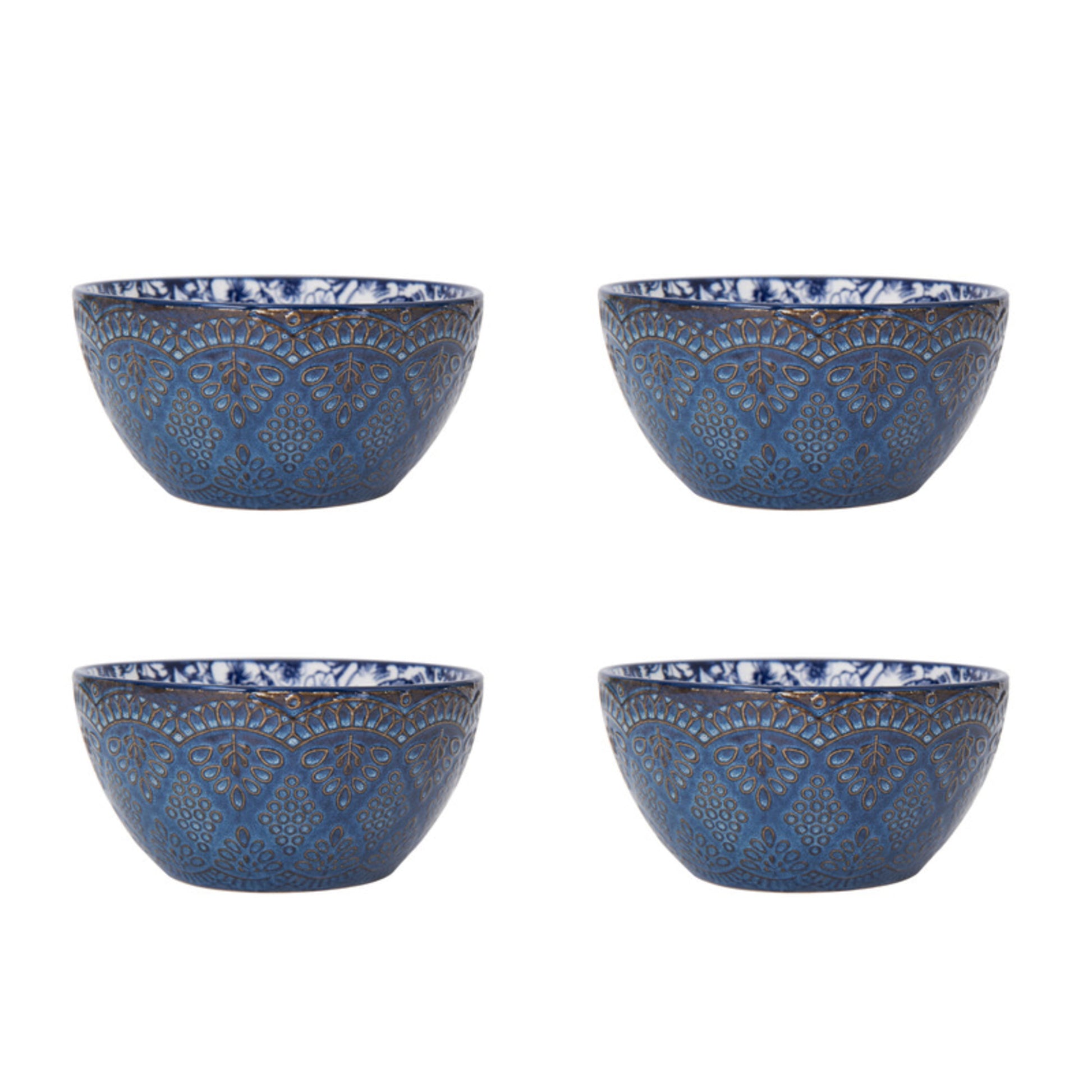 Gabriela Blue Stoneware 16-Piece Dinnerware Set