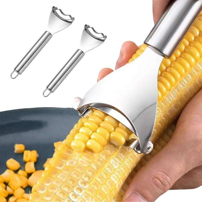 2 Counts Corn Peeler Corn Thresher, Ergonomic Handle, Kitchen Gadget Cutter Tool