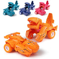 Taotanxi Transforming Dinosaur LED Car Dinosaur Toys for Kids 3-5-7 Pull Back Dino Race Car Toy Cars Christmas Birthday Gifts for Toddlers Boys Girls