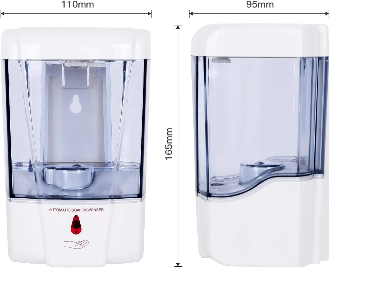 20 Fl Oz/600Ml Wall Mount Automatic Foam Soap Dispenser Hand Sanitizer Dispenser, White