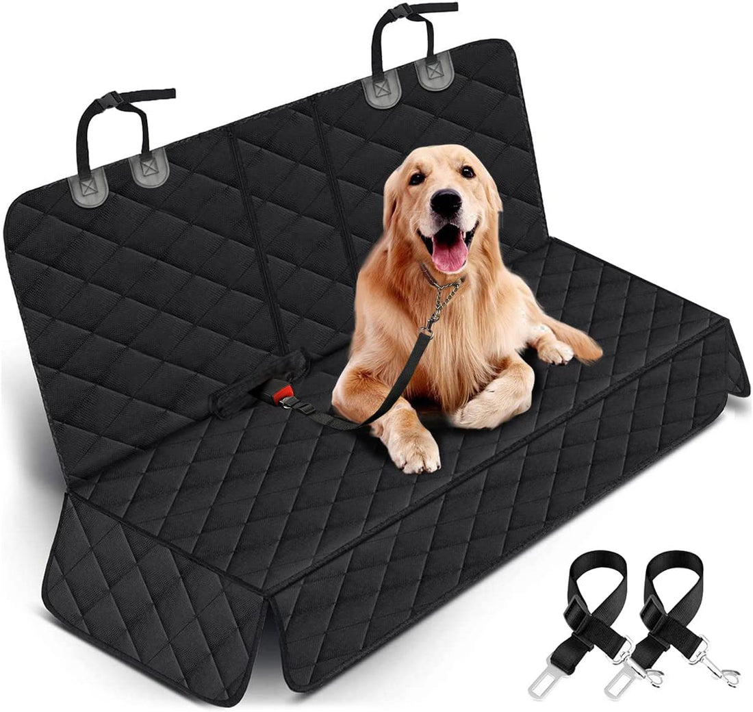 Ultimate Dog Car Seat Cover - Waterproof, Non-Slip Protector for Back Seat - Fits Most Cars, Trucks, and SUVs - Black