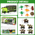 Dinosaur Truck Toys for Boys 3-6 Years, Dinosaur Truck Carrier -Tyrannosaurus Transport Car Carrier Truck with Lights, Music and Sounds, Dinosaur Play Sets for Boys Girls