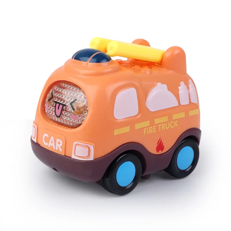 Kids Toys Cars Cartoon Press Inertia Car Toy Fire Engine Ambulance Cars Models Montessori Baby Toys for Boys Girls 1 to 3 Years