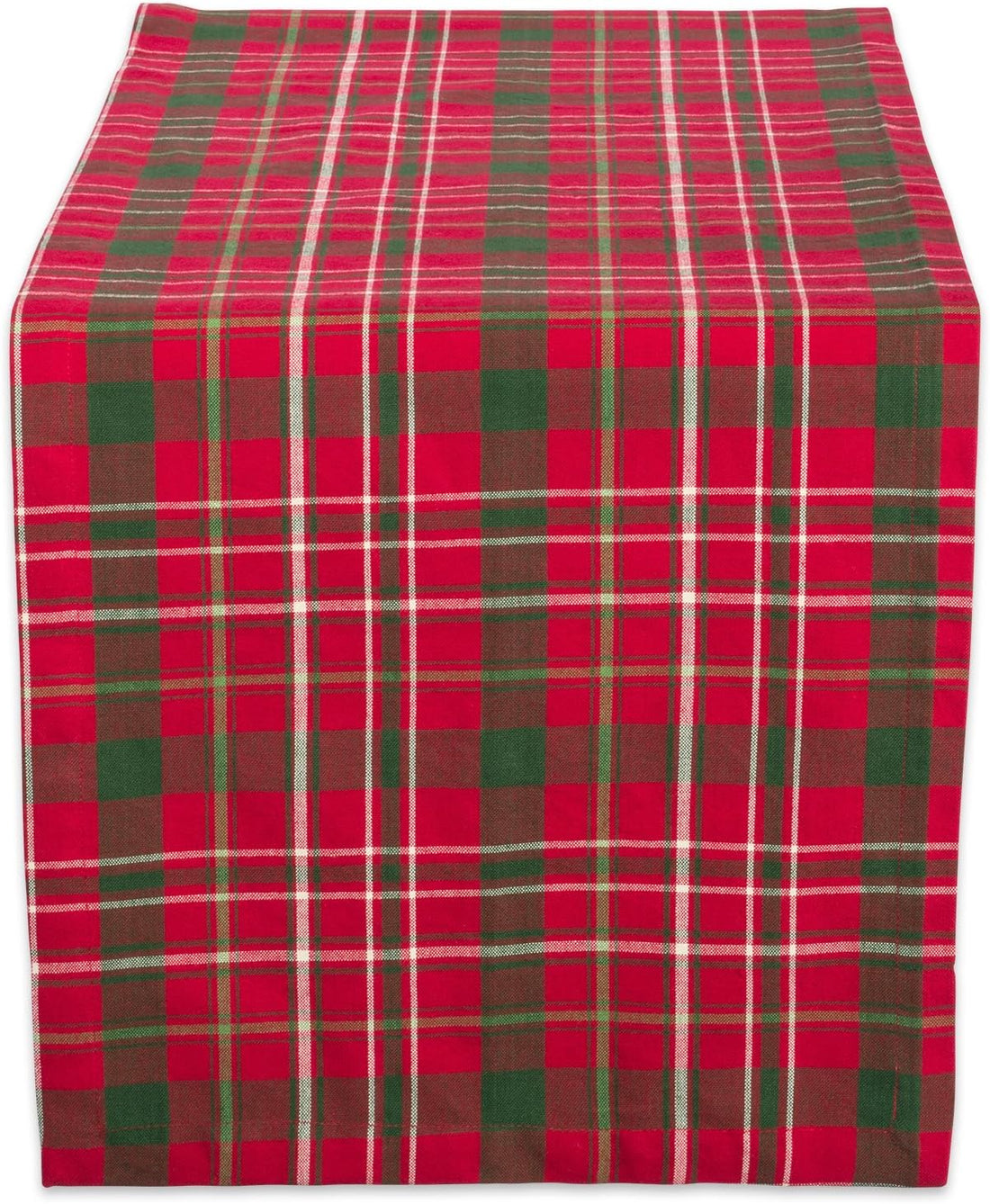 Holiday Dining Table Linen Collection Tartan Holly Plaid, Christmas Table Runner, 14X108, Red & Green