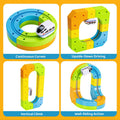 Electric Train Set Flexible Race Track Toys, Building Toy Train Track Gravity-Defying 3D Embedded Layouts & Motorized Car, STEM Learning Gift