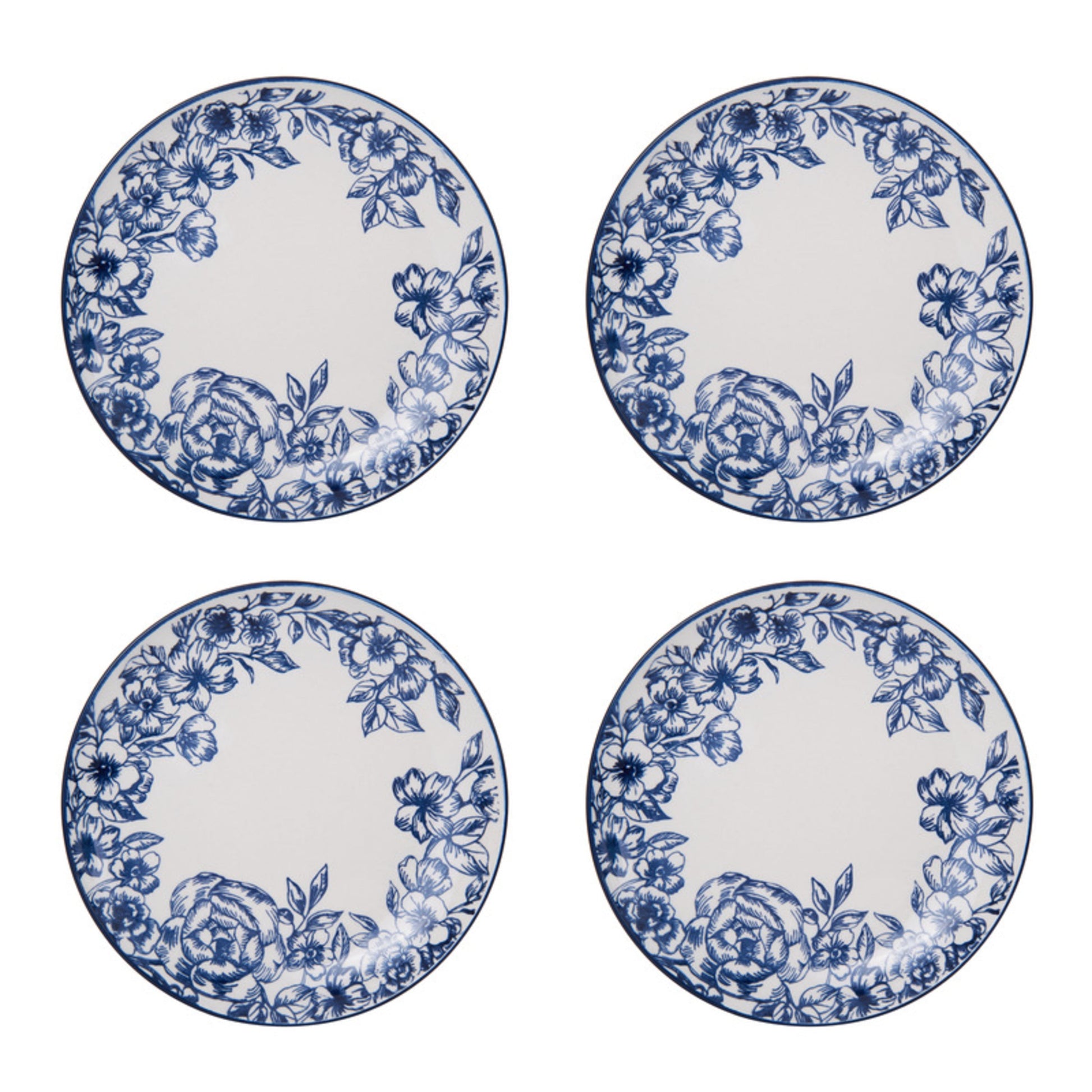 Gabriela Blue Stoneware 16-Piece Dinnerware Set