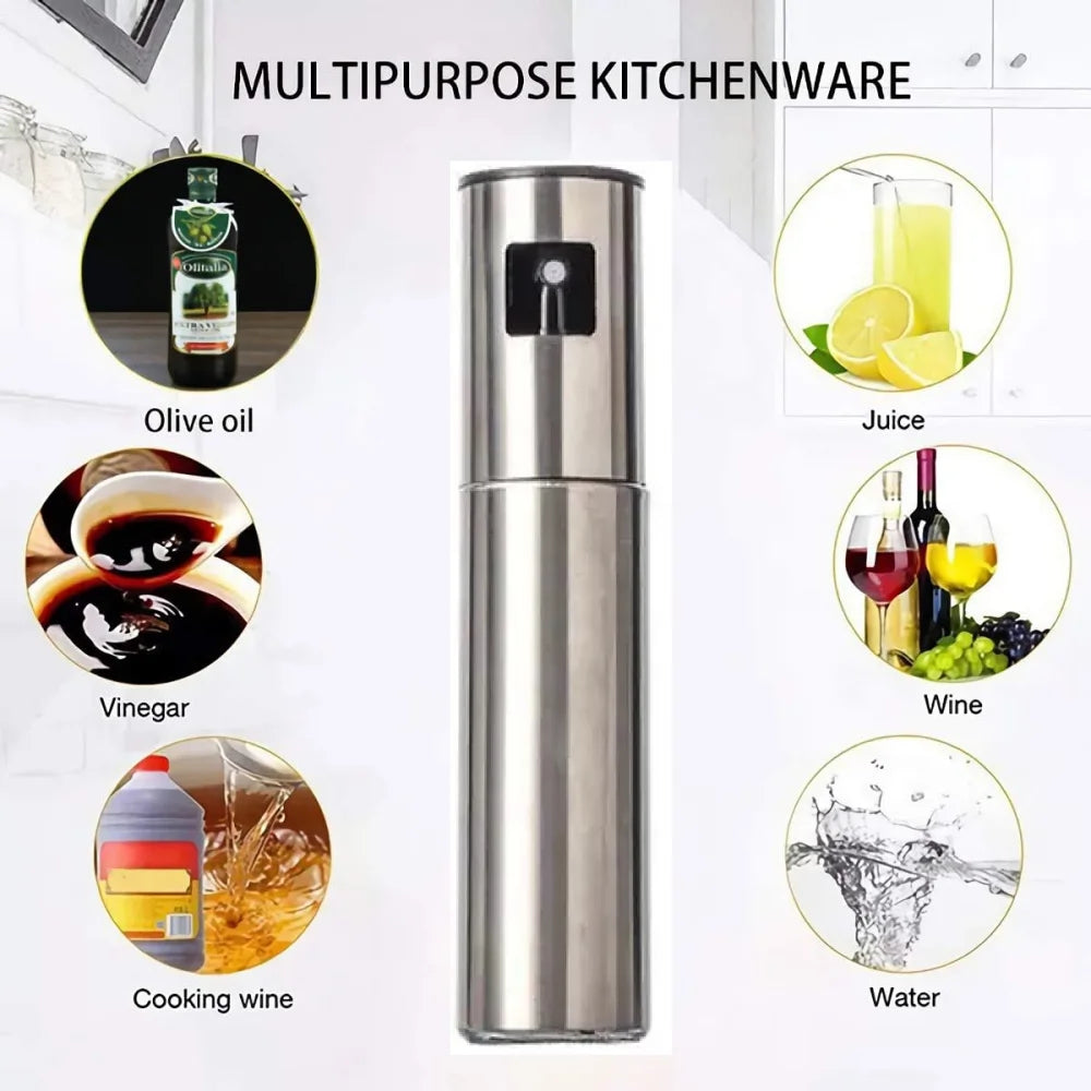 100ml Stainless Steel Oil Sprayer for Cooking & BBQ