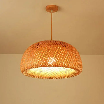 Bamboo Rattan Pendant Lamp 38/45cm | E27 Handwoven Shade
