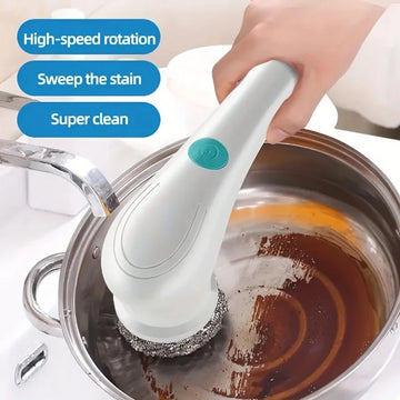 Automatic Cleaning Brush | Powerful Stain Removal with Brush Heads