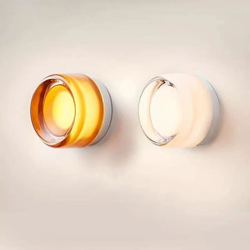 Minimalist LED Wall Lamp | Amber Acrylic Bedside Light