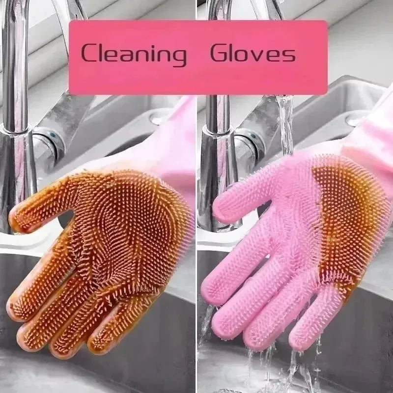 Eco-Friendly Silicone Dishwashing Gloves (Multi-Purpose)