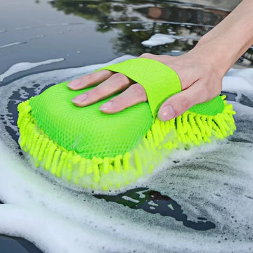 Microfiber Car Wash Sponge Glove | Detailing Cleaning Towel