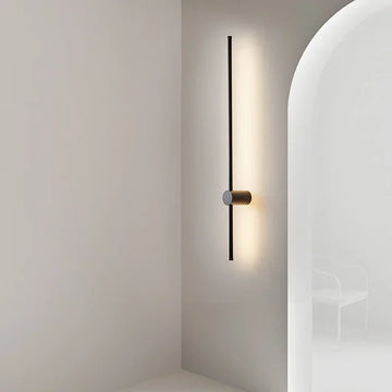 Modern LED Long Wall Sconce | Black Minimalist Bedside Lamp