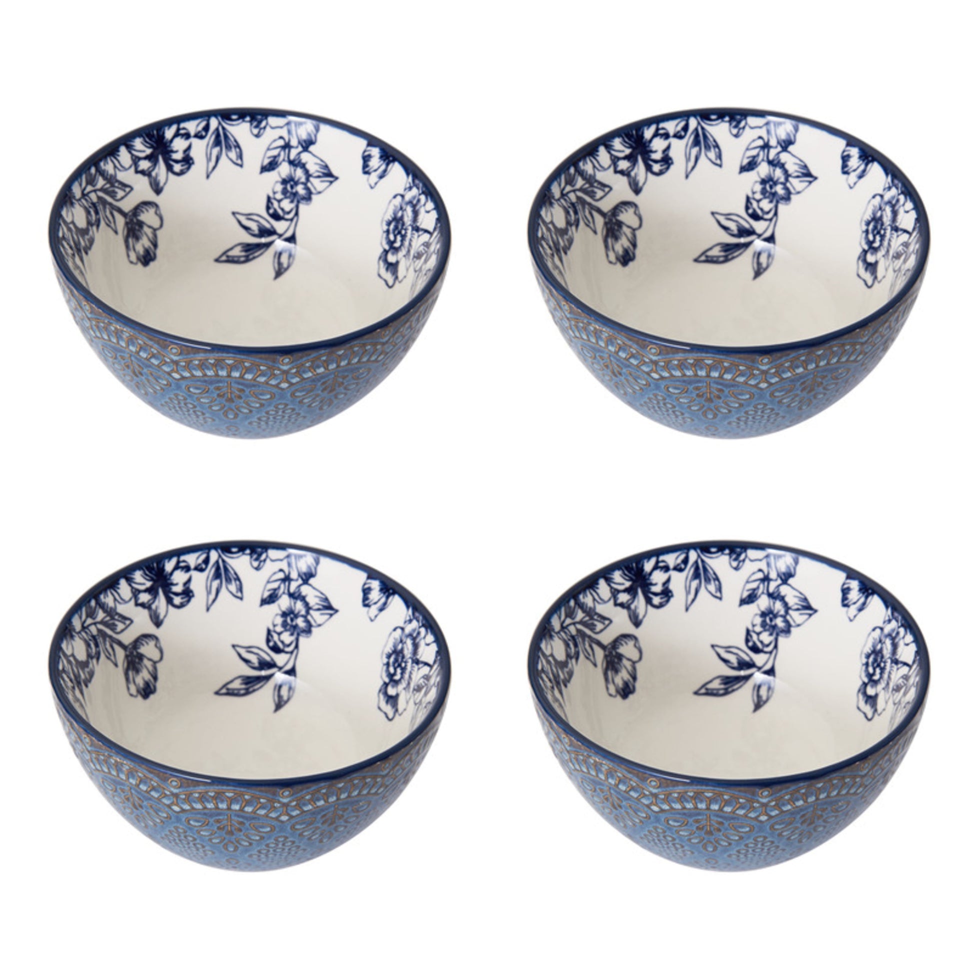 Gabriela Blue Stoneware 16-Piece Dinnerware Set