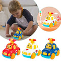 Kids Toys Cars Cartoon Press Inertia Car Toy Fire Engine Ambulance Cars Models Montessori Baby Toys for Boys Girls 1 to 3 Years