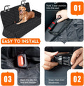 Ultimate Dog Car Seat Cover - Waterproof, Non-Slip Protector for Back Seat - Fits Most Cars, Trucks, and SUVs - Black