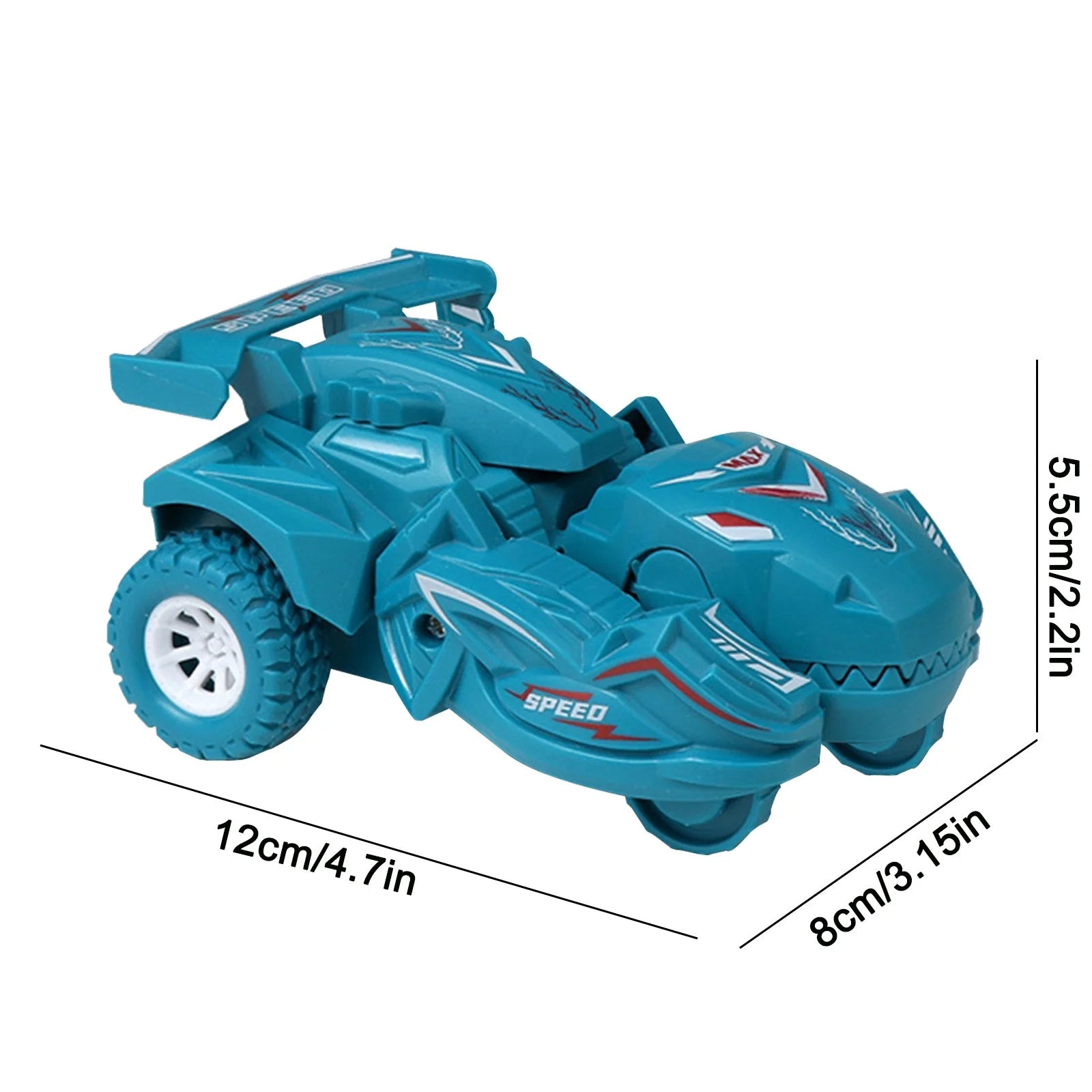 Taotanxi Transforming Dinosaur LED Car Dinosaur Toys for Kids 3-5-7 Pull Back Dino Race Car Toy Cars Christmas Birthday Gifts for Toddlers Boys Girls