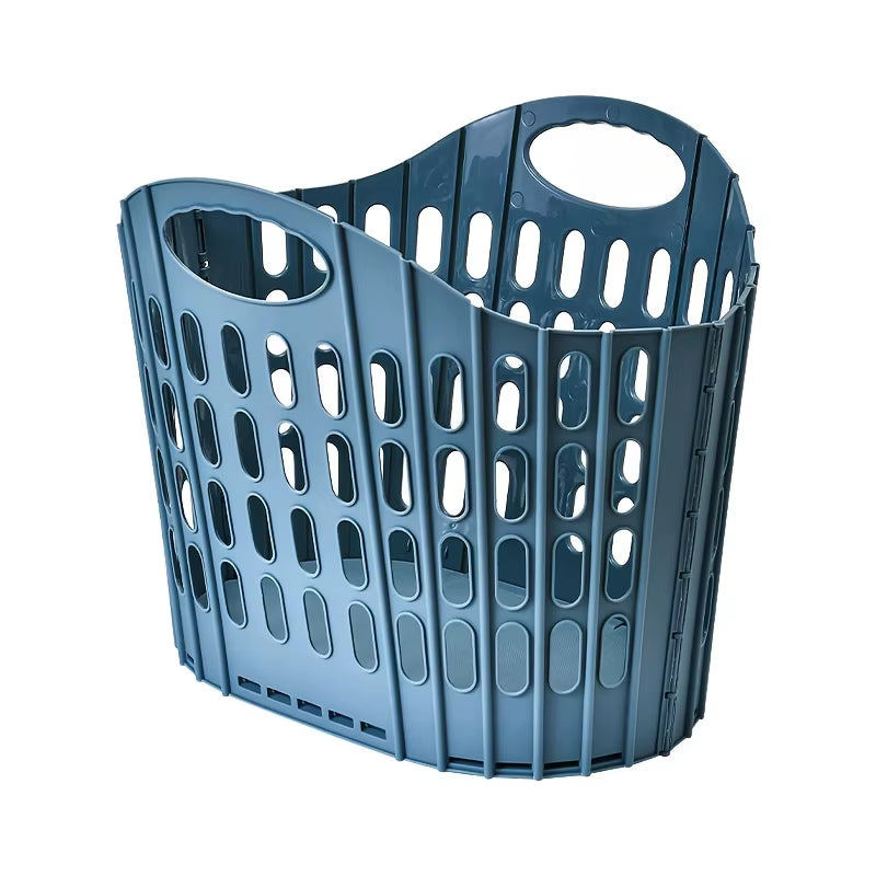Bohemian Style Foldable Laundry Basket with Handle - Durable Plastic Rectangular Design, Breathable and Lightweight