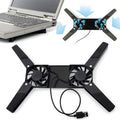 USB Powered Laptop Cooling Pad with Double 60Mm Fans Notebook Cooler Notebook Cooling Pad for Notebook Laptop PC Computer