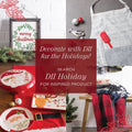 Holiday Dining Table Linen Collection Tartan Holly Plaid, Christmas Table Runner, 14X108, Red & Green