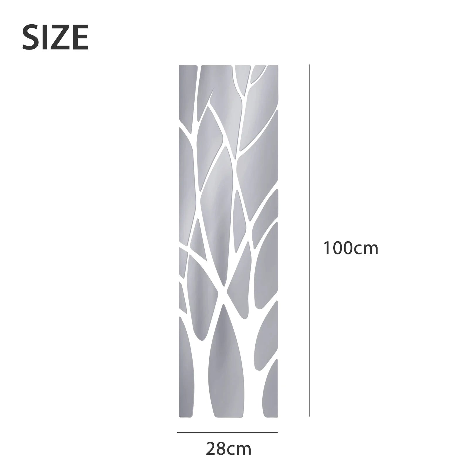 Tree Branches 3D Mirror Wall Sticker, Self Adhesive Acrylic Mirror Art Mural Decals