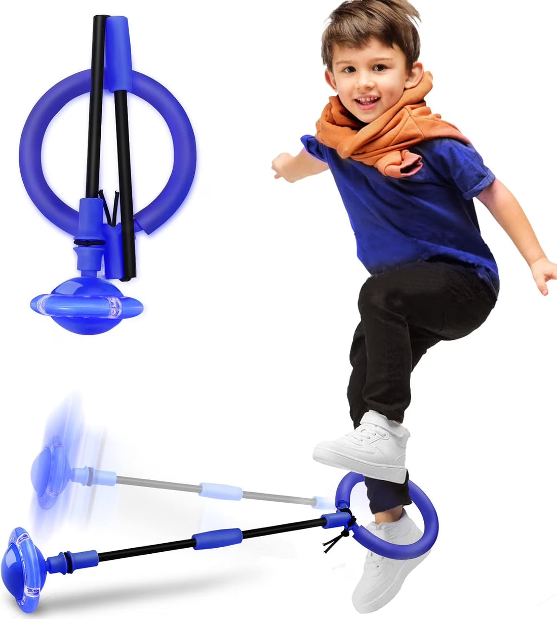 Skip Ball, Portable Foldable Colorful Flash Wheel Swing Ball, Kids Toys for Girls & Boys for Skip It, Sports Fitness Toys for Kids & Adults. Gifts for Mom Women & Girls Toys Age 5-10 Years